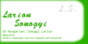 larion somogyi business card